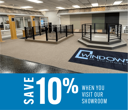 Save 10% when you visit the BNW Builders showroom in Richmond VA